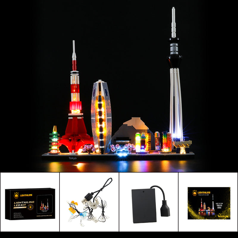 LED Lighting Kit for Architecture Series Tokyo 21051 Lego Set