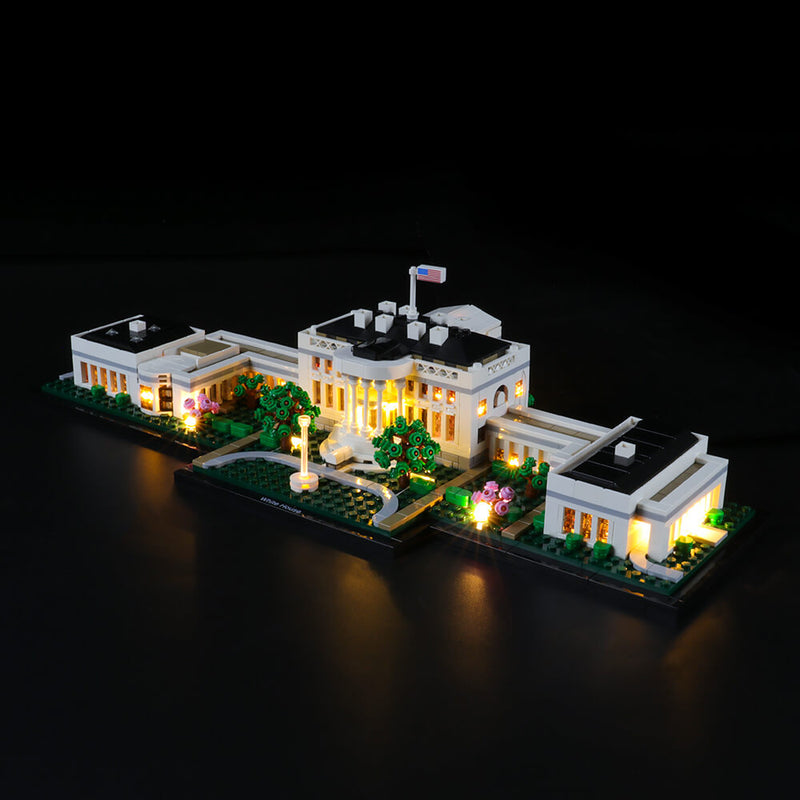 light up the white house lego set