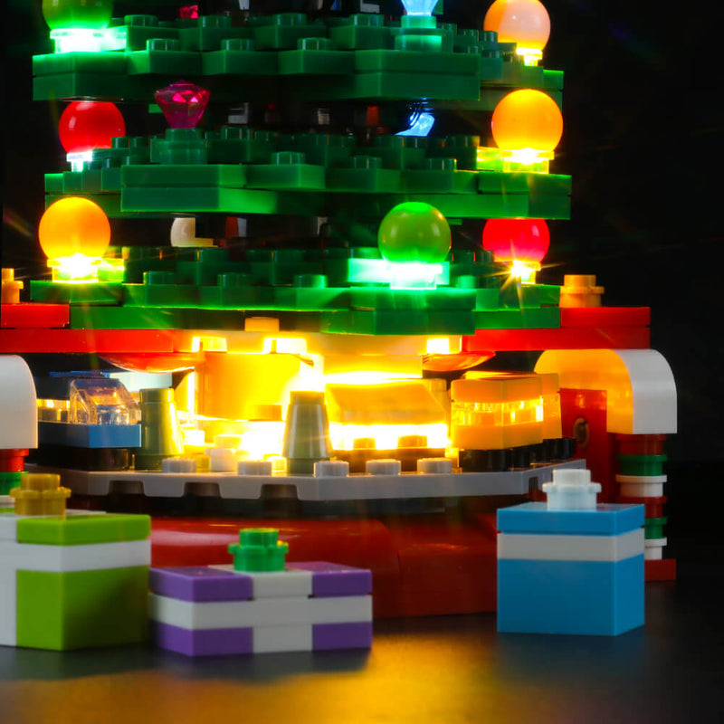 BRIKSMAX LED Lighting Kit for Christmas Tree - Compatible with Lego 40338 Building Blocks Model- Not Include The Lego Set