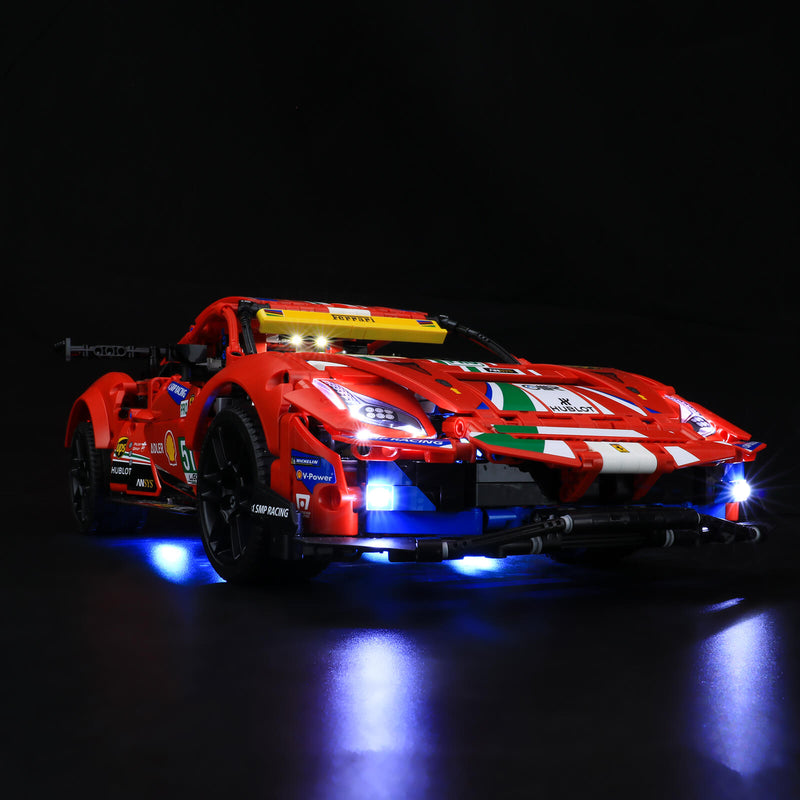 lego Ferrari’s endurance racer with lights