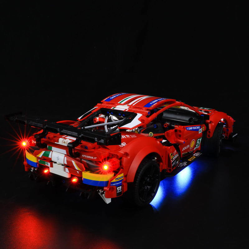 lego Ferrari 488 GTE racing car tail lights