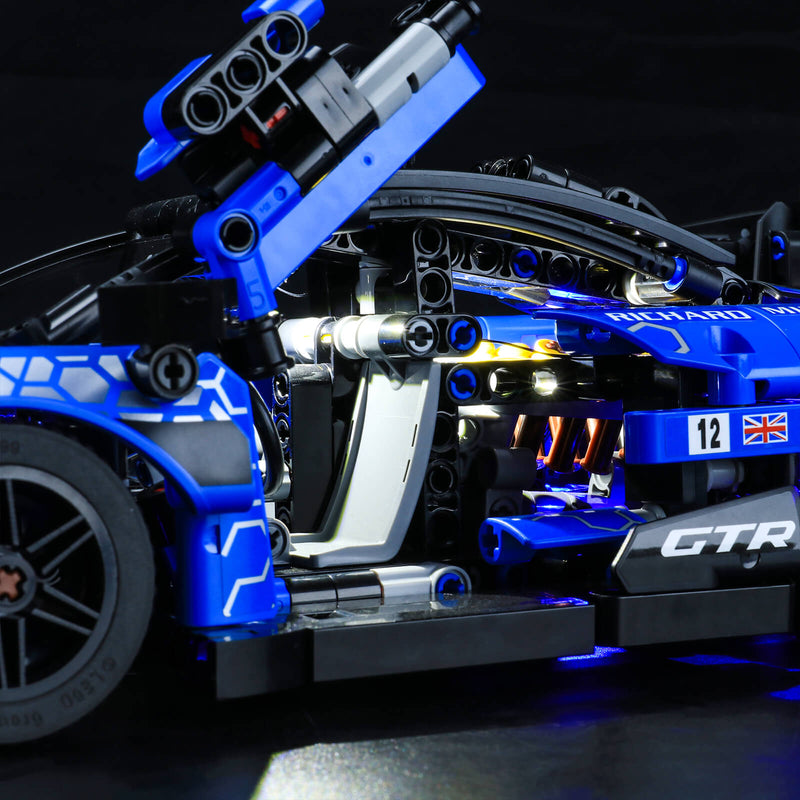 light up lego mclaren senna gtr racing car interior