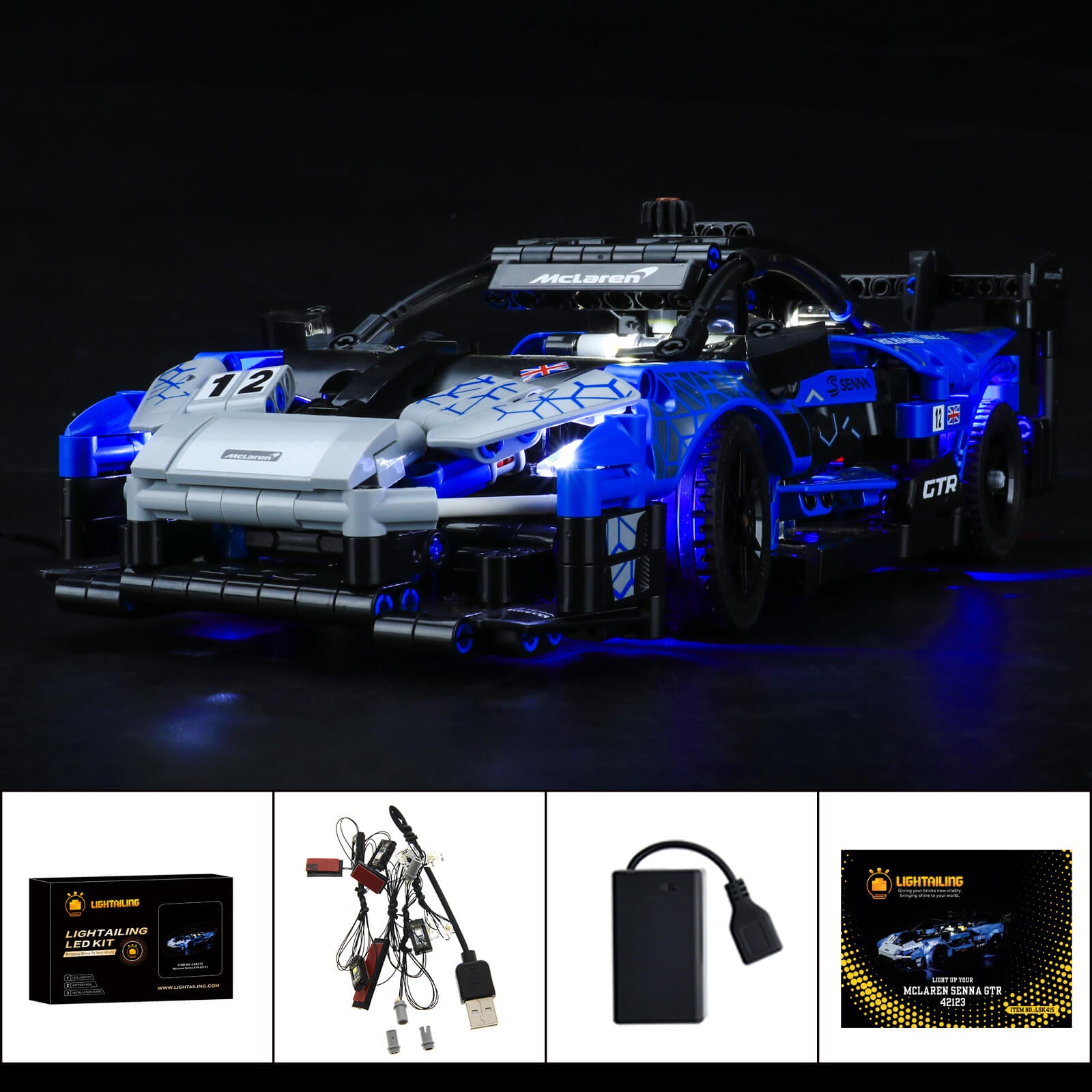 Light Kit For McLaren Senna GTR 42123-Lightailing
