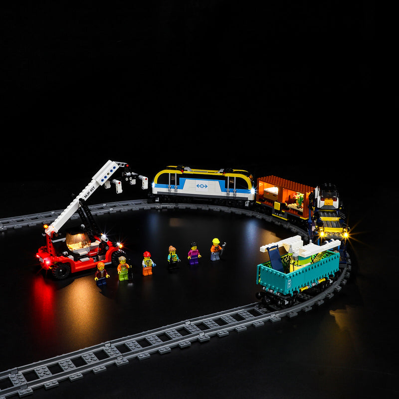 orange Fearless krøllet Lego Freight Train 60336 Light Kit(Amazing Night mode) – Lightailing