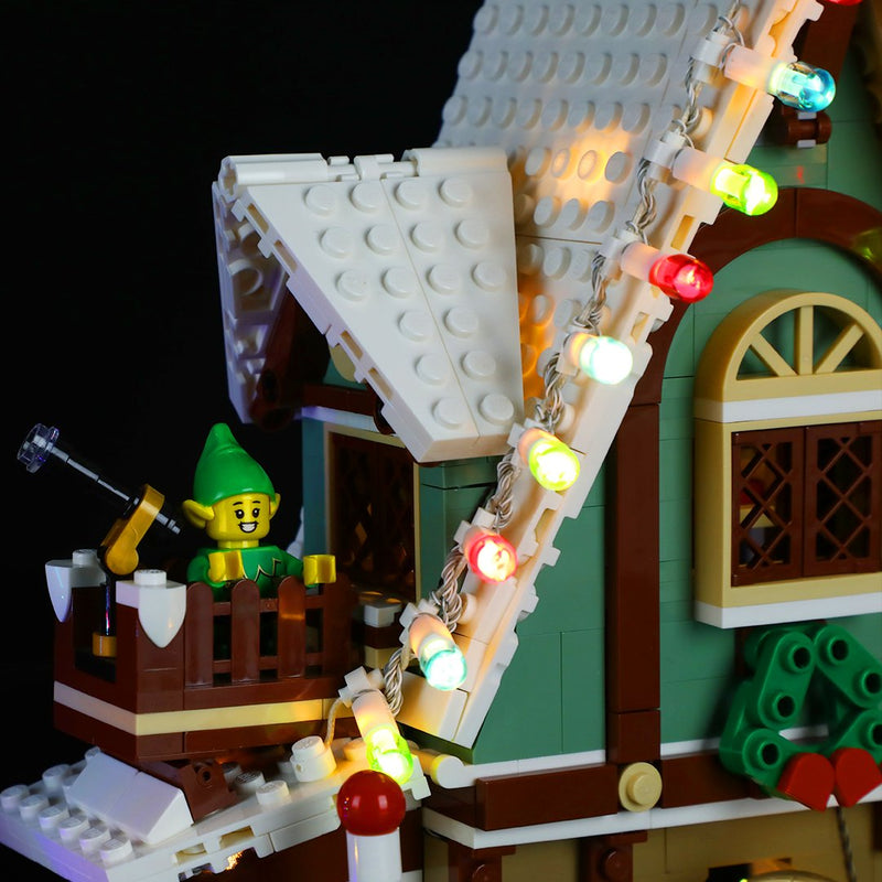 add led lights to lego christmas elf clubhouse