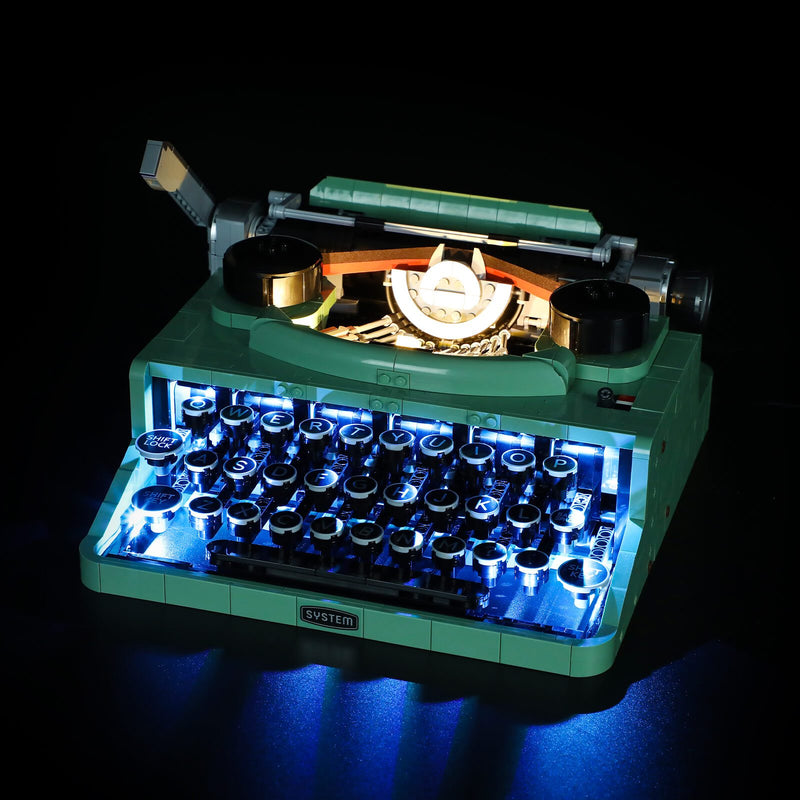 add lights to lego idea typewriter