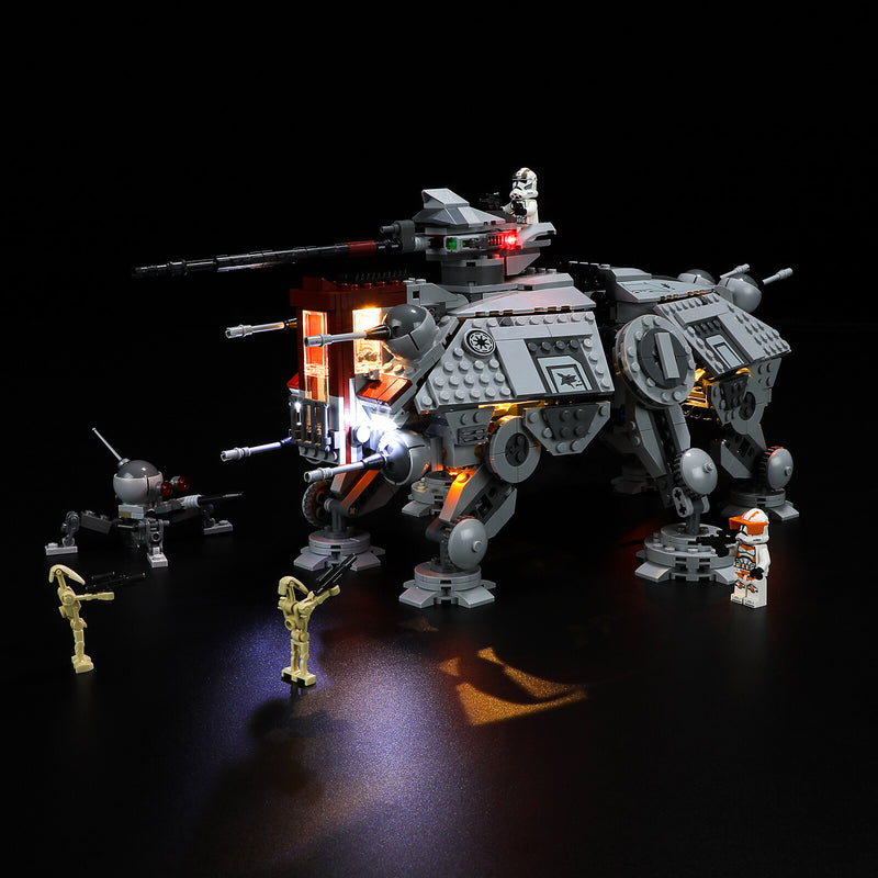 add lights to AT-TE Walker 75337 lego