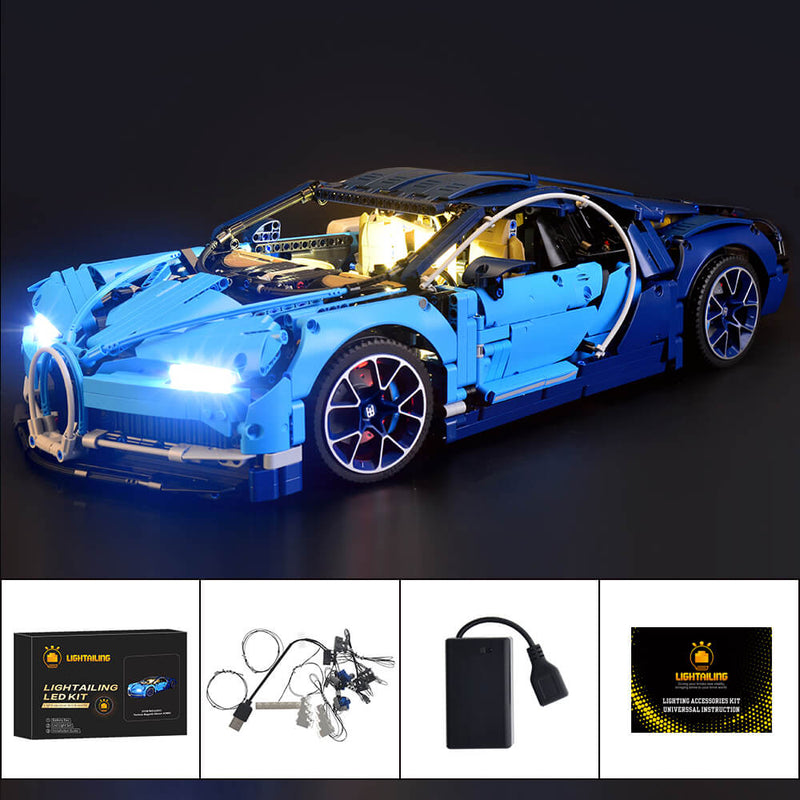 Lightailing Light Set for (Bugatti Chiron) Building Blocks Model - LED Light Kit Compatible with Lego 42083(NOT Included The Model)