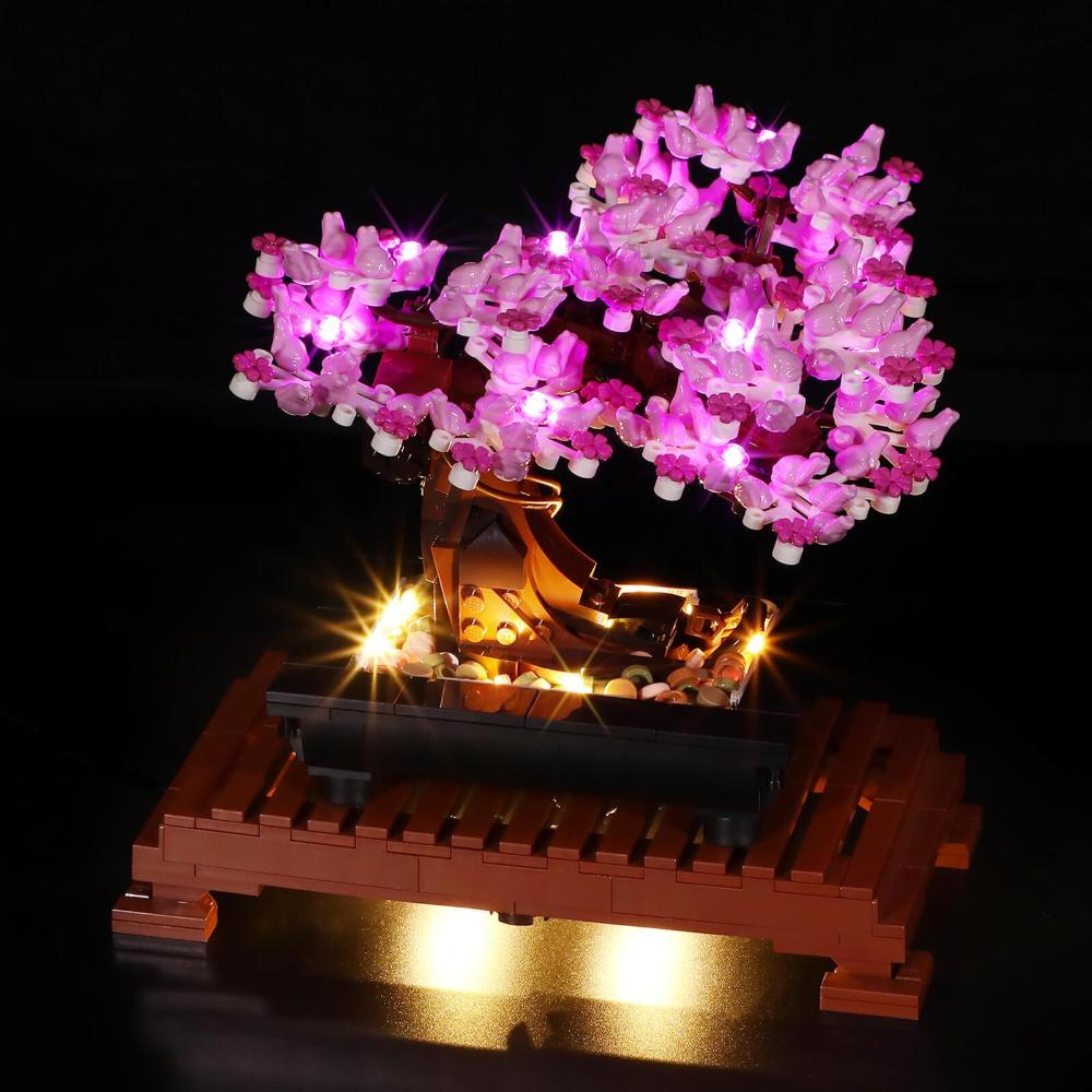 frog bonsai tree lego Light Kit For Lego Bonsai Tree 10281(Pink Blossoms) – Lightailing