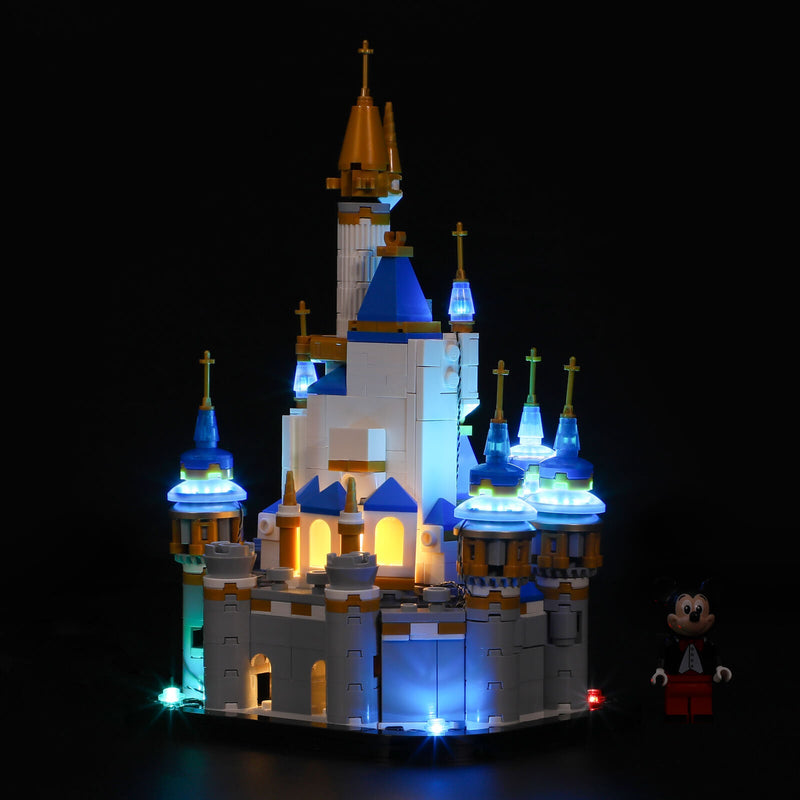 disney castle lego 40478 lighting system