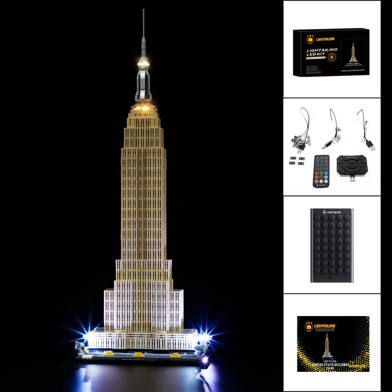 what's included in the lego empire state building light kit