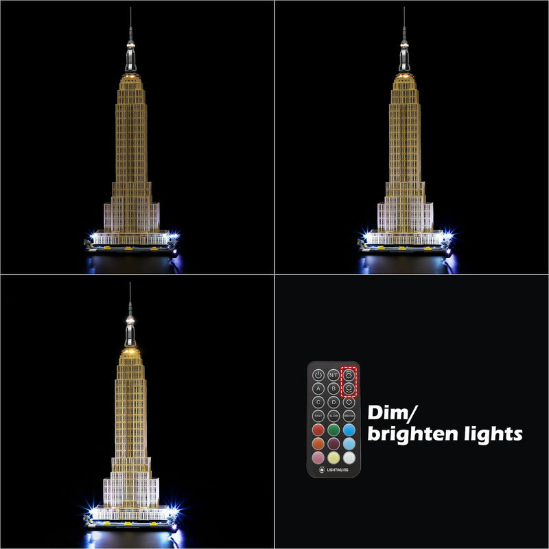 remote control lego empire state building light