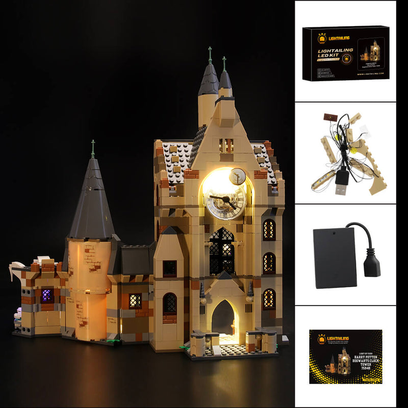 how to light up lego sets of Hogwarts Clock Tower