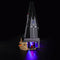 lego star wars darth vader castle with blue lights