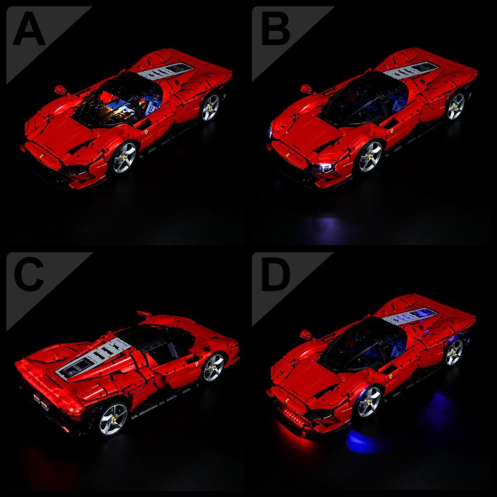 Light Kit For Ferrari Daytona SP3 42143-Briksmax(Remote Version)
