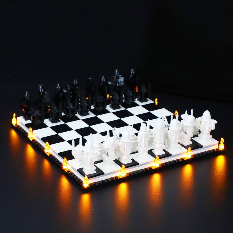 harry potter chess lego with lights