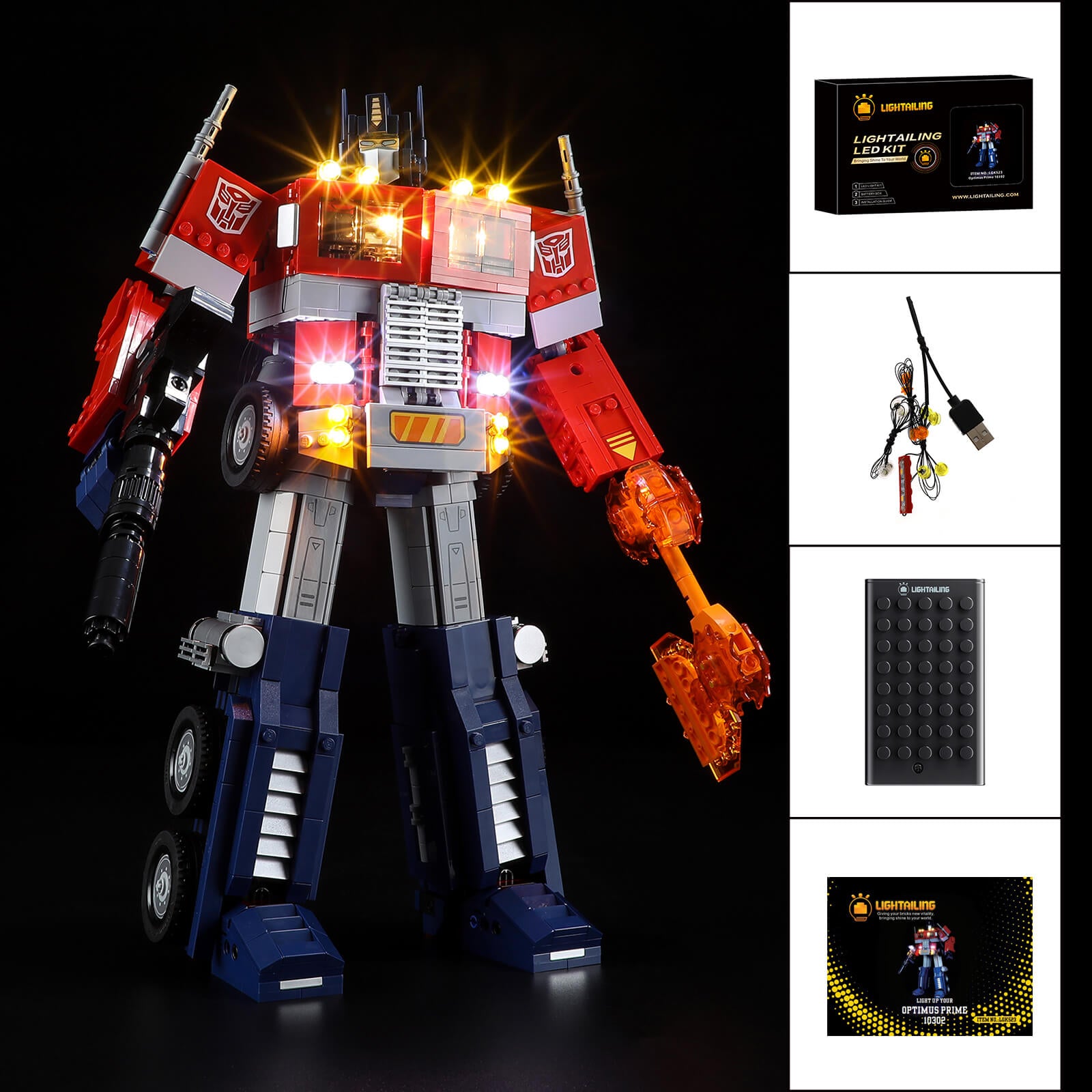 Lightailing Light Kit For LEGO Optimus Prime #10302 - 11