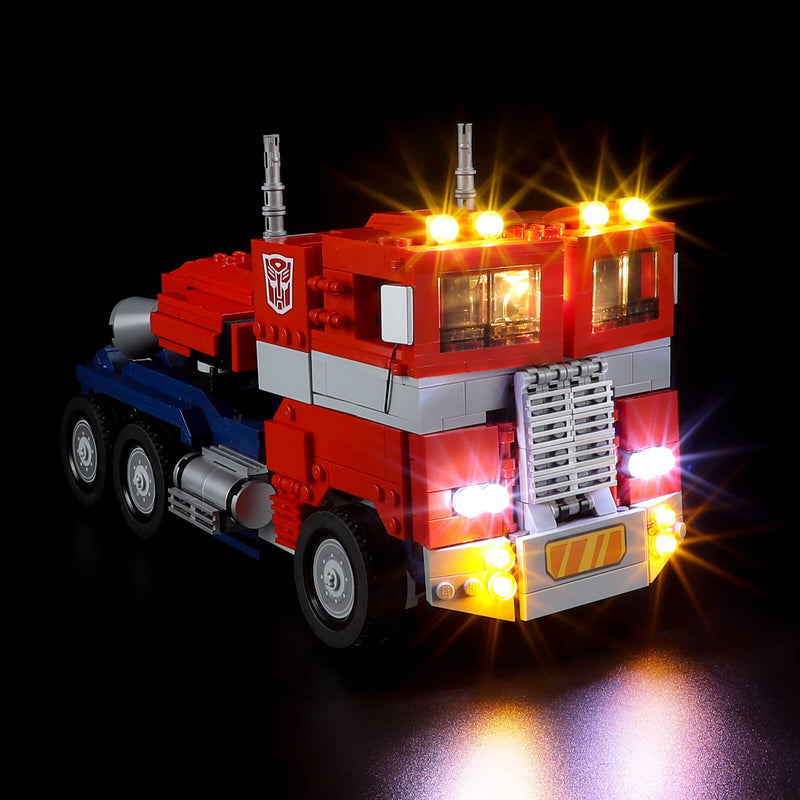Lego Optimus Prime 10302 truck with lights