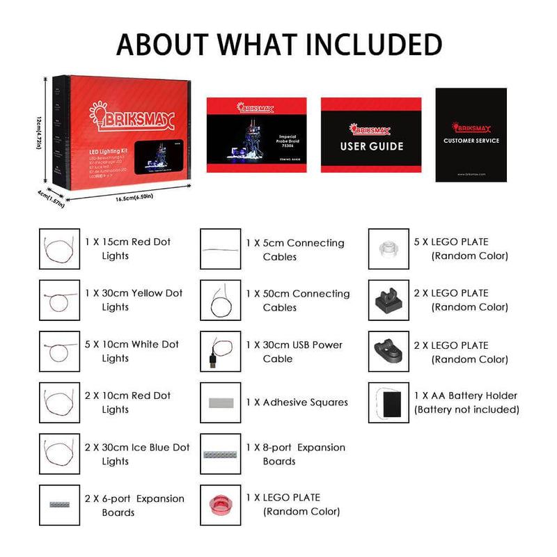 what's included in imperial droid lego light kit