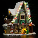 add dot lights in the roof of lego christmas elf clubhouse