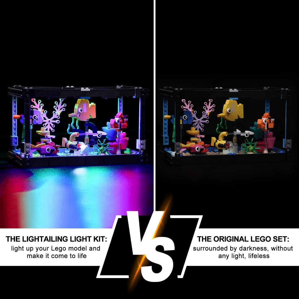 Light Kit For Lego Fish Tank 31122(Best Night Mode) Lightailing