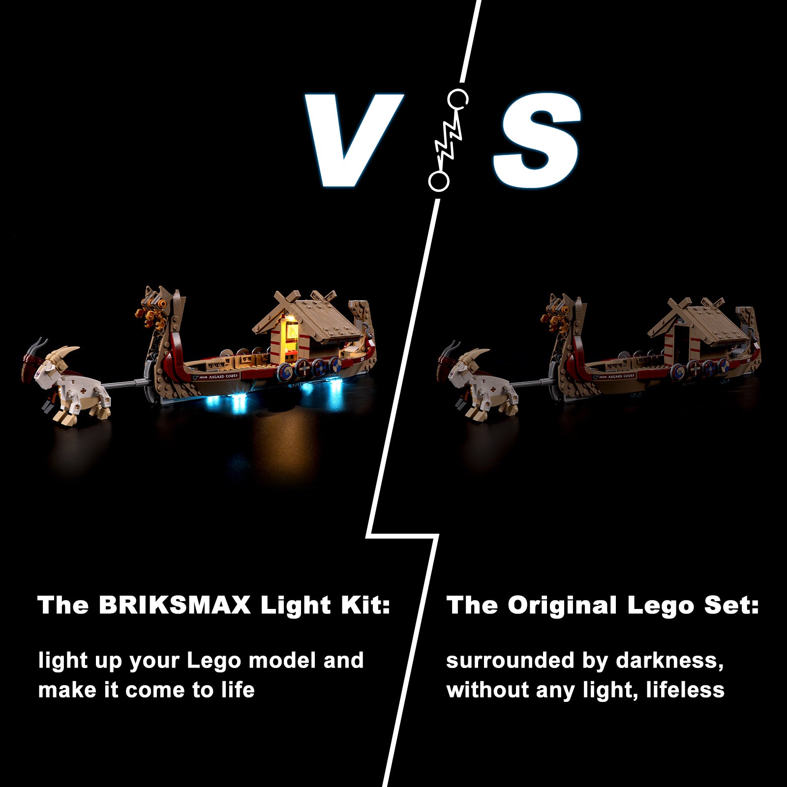 Lego 76208 The Goat Boat Set night mode