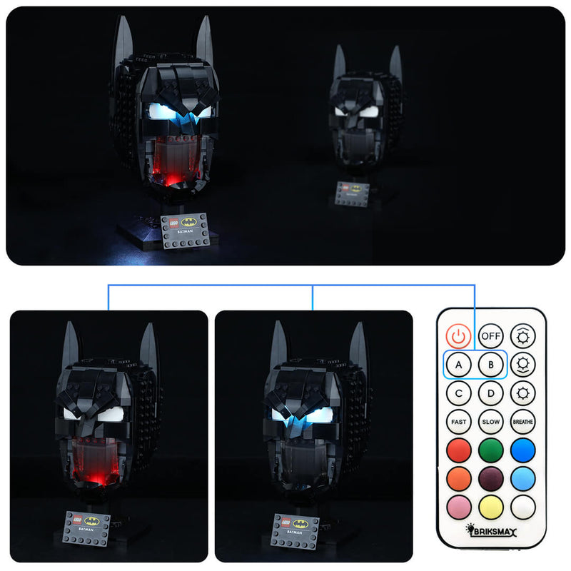 remotely control lighting system for lego batman cowl 76182