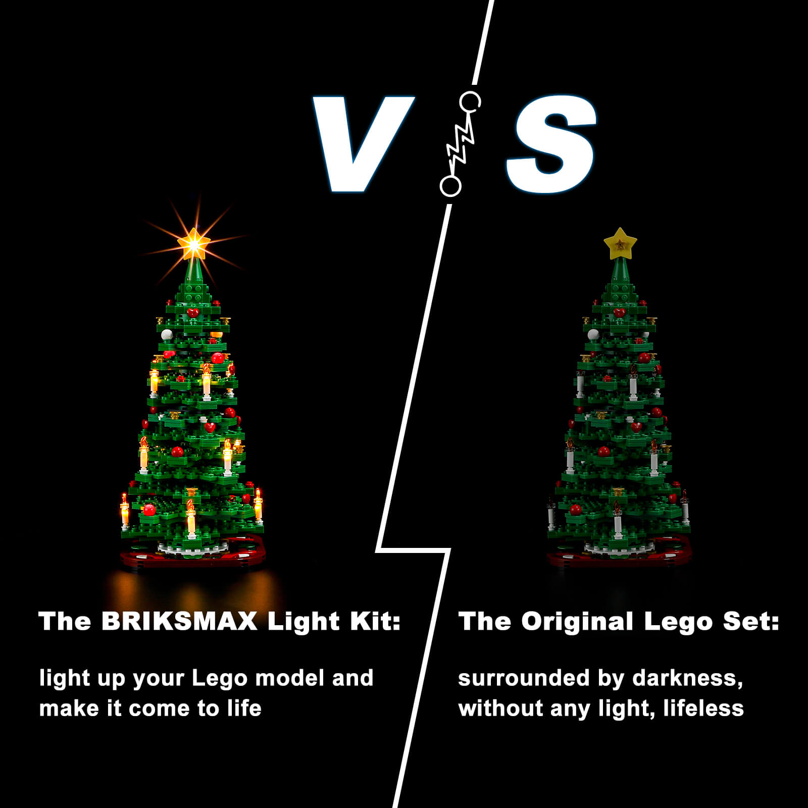 BriksMax Light Kit For Lego Christmas Tree 40573 Lightailing