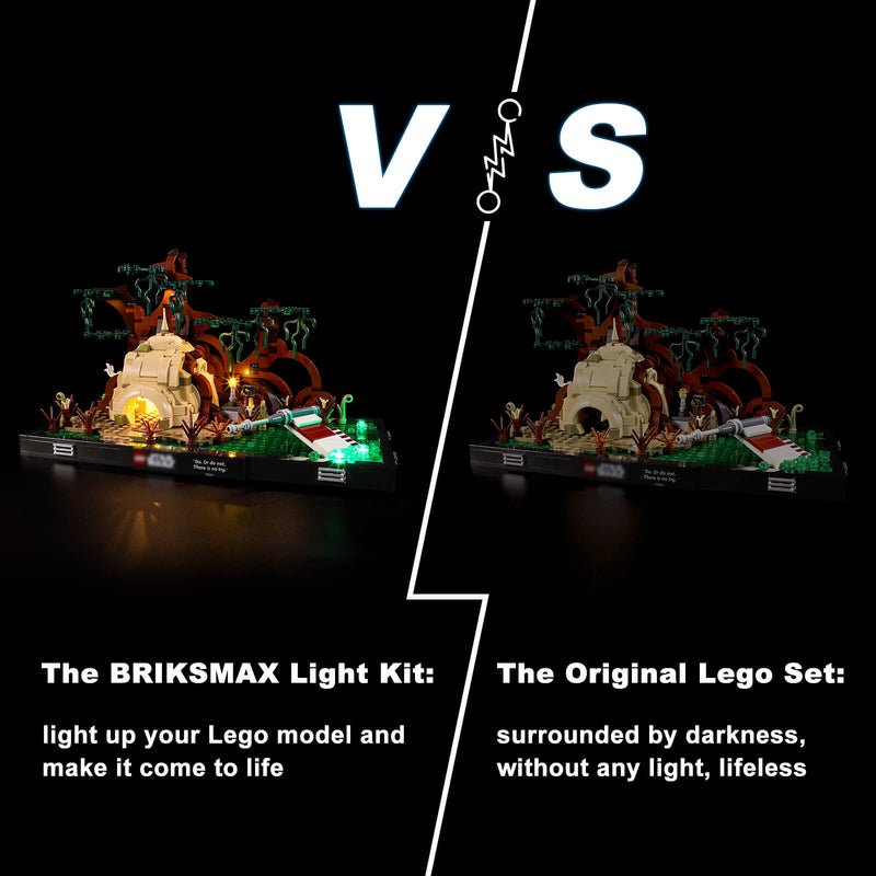 add led lights to Dagobah Jedi Training Diorama 75330 Lego set