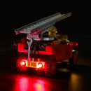 lego firetruck with red taillights