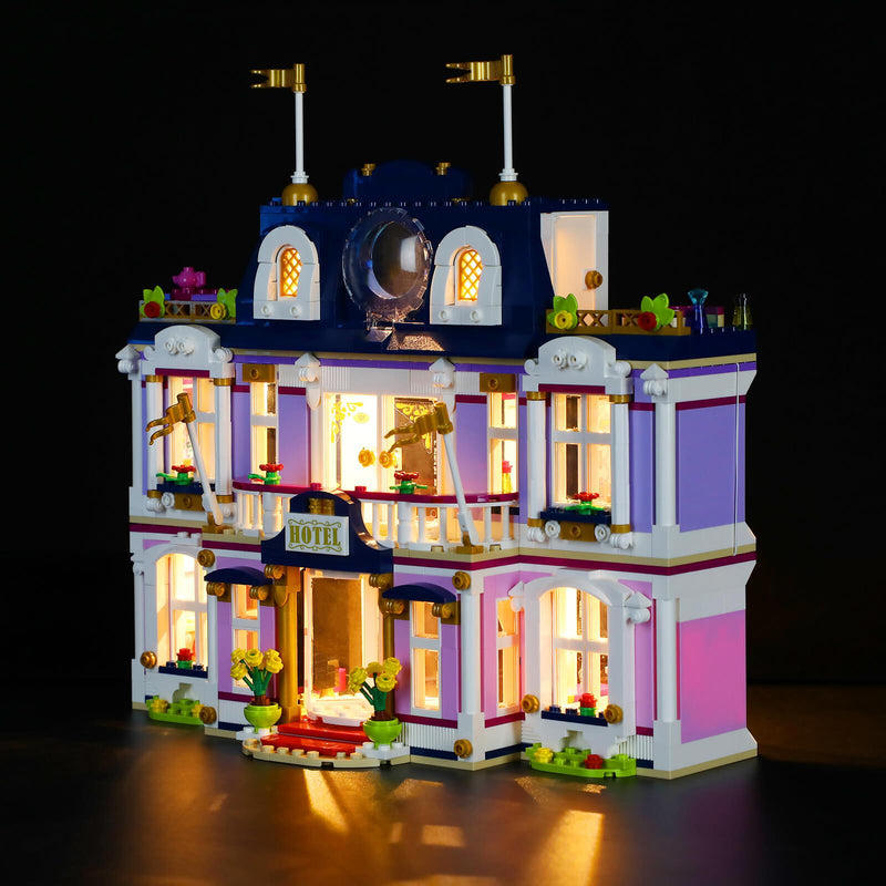 lighting lego heartlake city grand hotel right side view