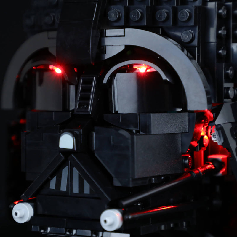 lego star wars 75304 darth vader helmet with red lights