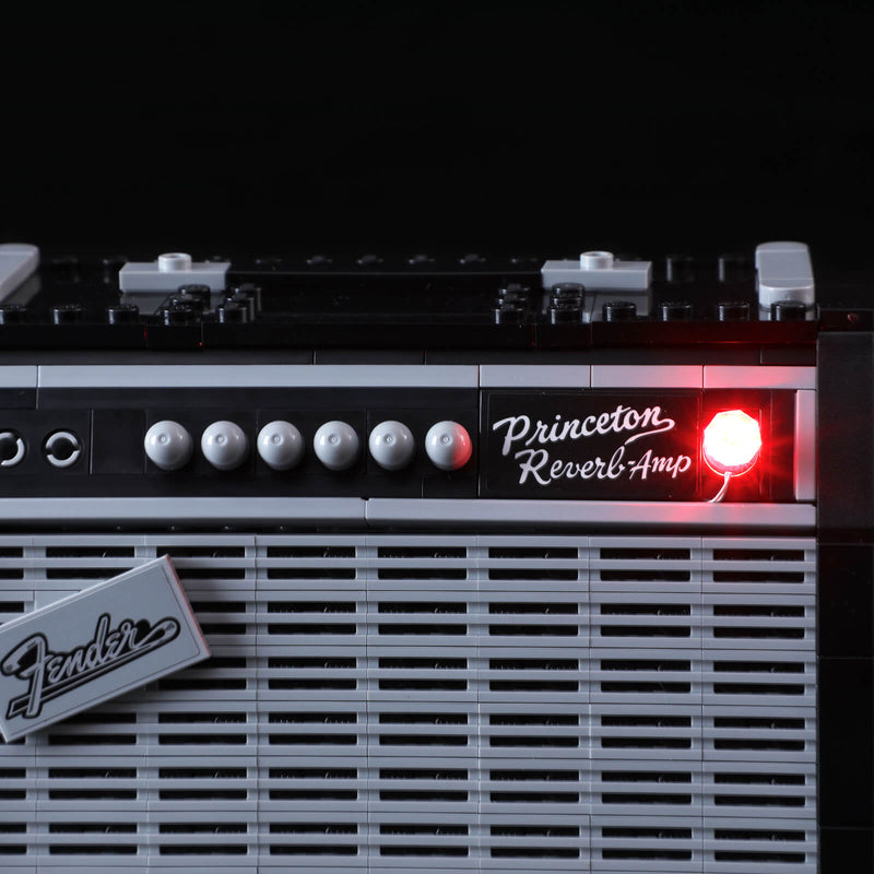 put red lights to lego ideas fender stratocaster amp
