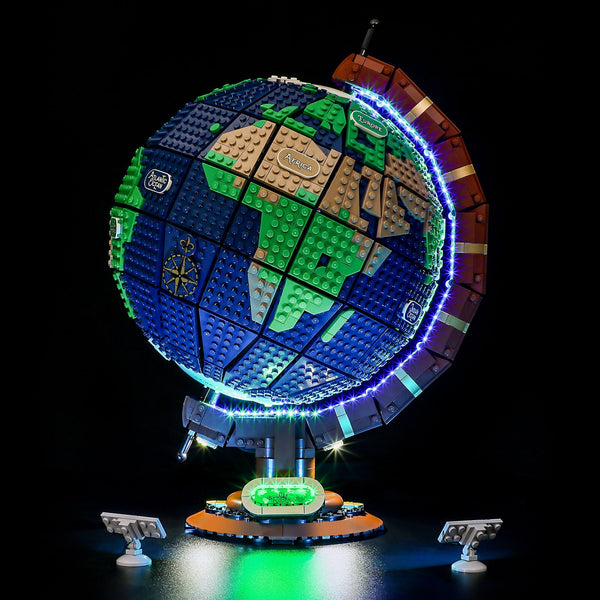 lego ideas 21332 earth globe light kit