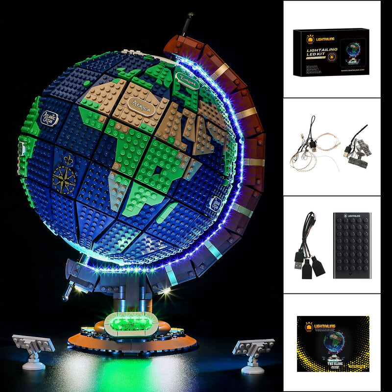lightailing light kit for lego ideas 21332 earth globe