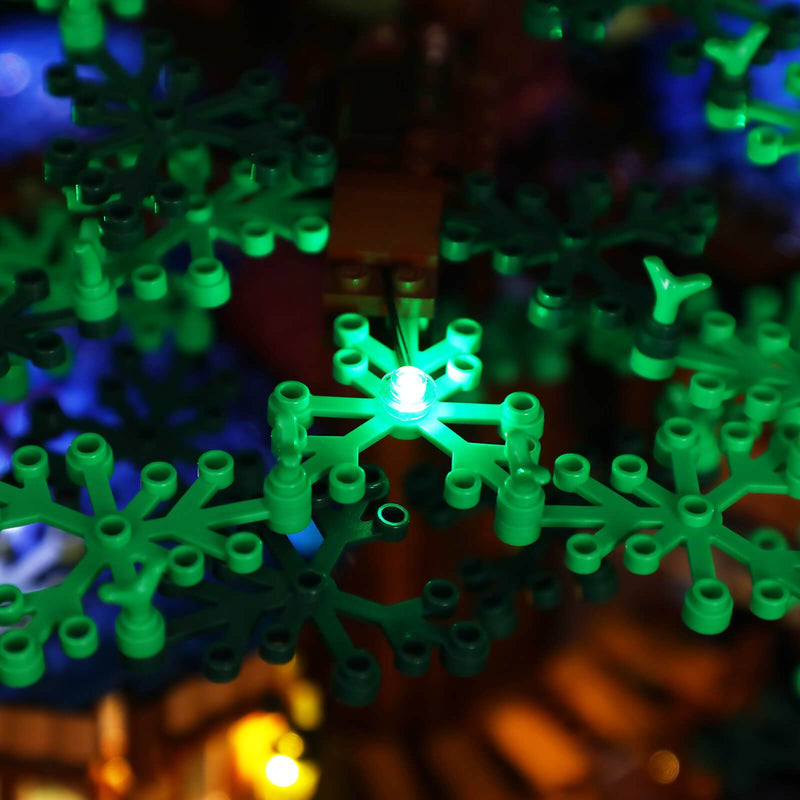 add green lights to lego treehouse leaves