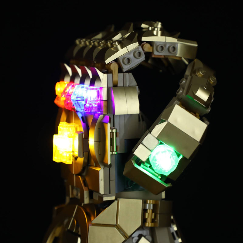 lego infinity gauntlet lighting details