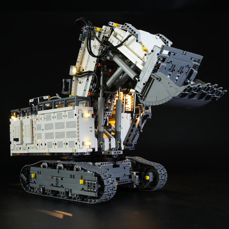 lego technic 42100 liebherr r 9800 excavator with lights