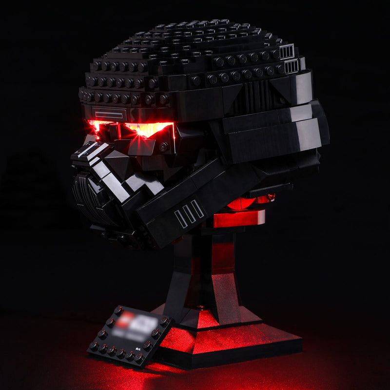 add led lights to Dark Trooper Helmet 75343