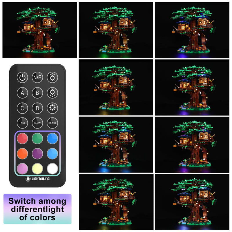 switch the colors of the lego treehouse lights