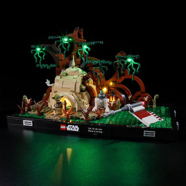 add lightailing led lights to Lego Dagobah Jedi Training Diorama