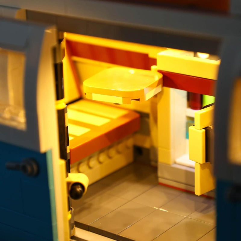 lighting lego t2 camper inside view