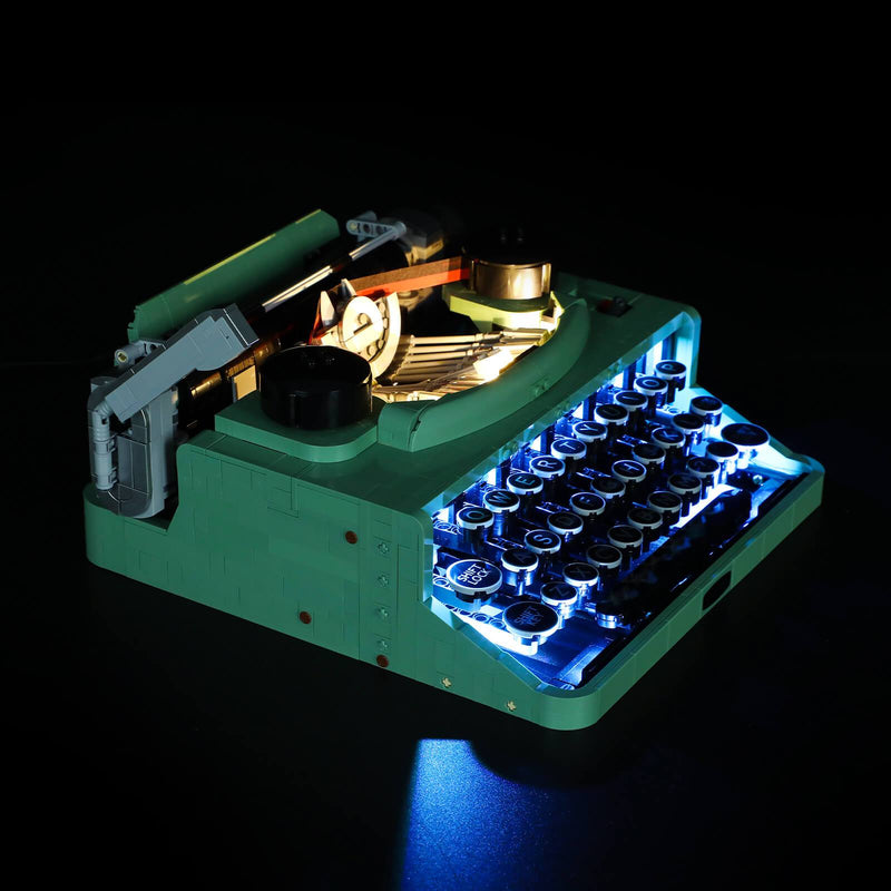 lighting lego typewriter left side