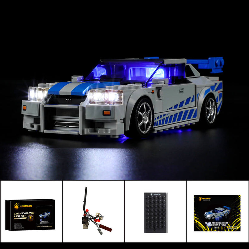  BrickBling LED Light for Lego Speed Champions Fast & Furious  Nissan Skyline GT-R (R34) Toy Car Building Set, DIY Lighting Kit for Lego  76917 (No Model) : Toys & Games