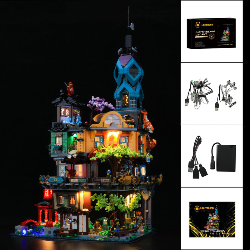 lego gardens of ninjago city lighting kit package