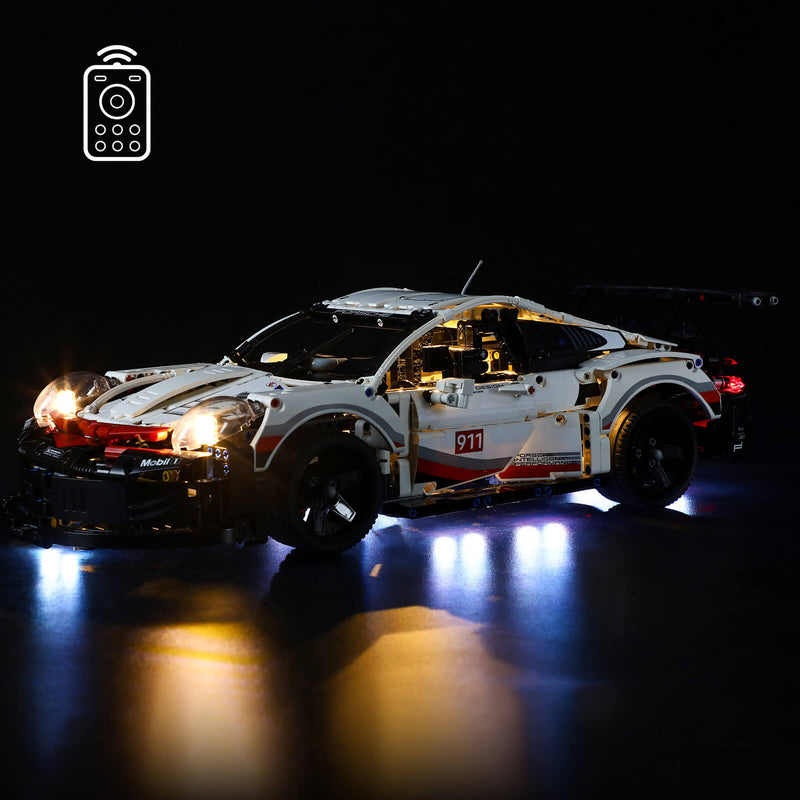 add lights to lego technic porsche 911 42096