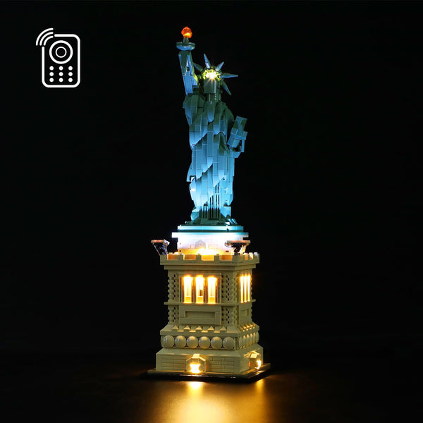 add lights to LEGO Architecture 21042 The Statue of Liberty set