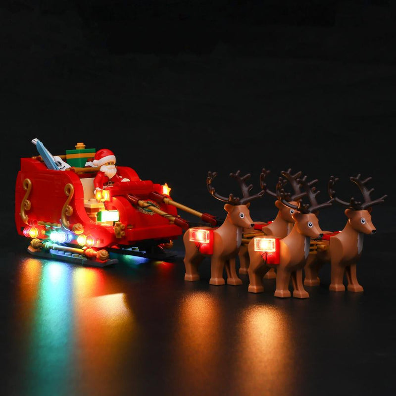 add lights to Lego Santa's Sleigh 40499